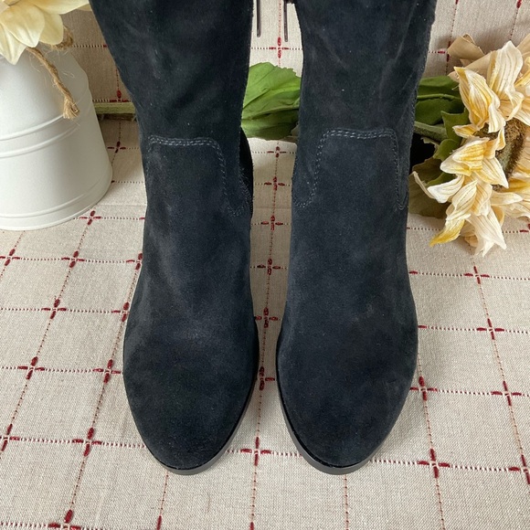 Vince Camuto Kreesell Over the Knee Black Suede Riding Boots Size 6 NWOB - Picture 10 of 10